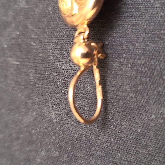 Leaves gold vintage russian earrings - Picture 12 of 16